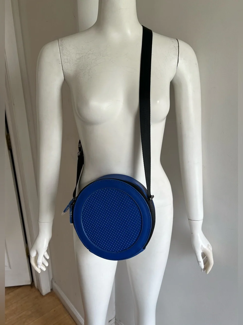 NWT New Nila Anthony Crossbody Round Bag Royal Blue Vegan Leather